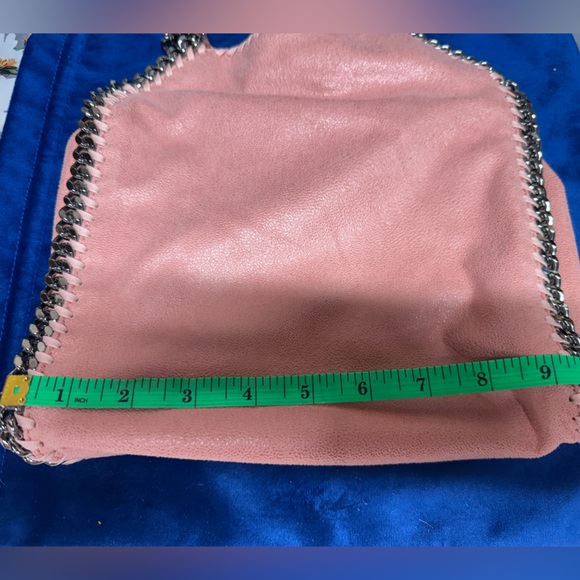 ⭐️GUC Authentic STELLA McCARTNEY Falabella Chain Tote Bag Pink Vegan Suede - Picture 12 of 15